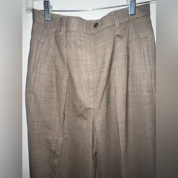 Women Vtg Wool Ralph Lauren High Rise Pleated Trouser Pants Size 6 Herringbone - Picture 8 of 9